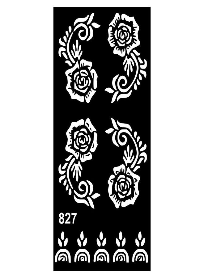 Komstec Detailed Mehndi Stencil Stickers for Quick Decoration Experience Kids can Decorate notebooks, Drawings, or School Projects with Stencil Stickers - Image 1
